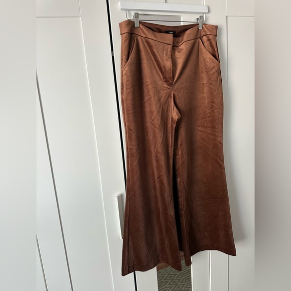 Express Pants - Express Copper Brown Velvet Corduroy Trousers Size 12S